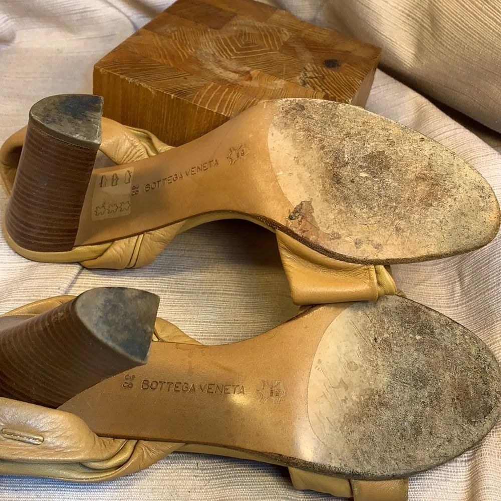 Bottega Veneta super soft leather sling back heels